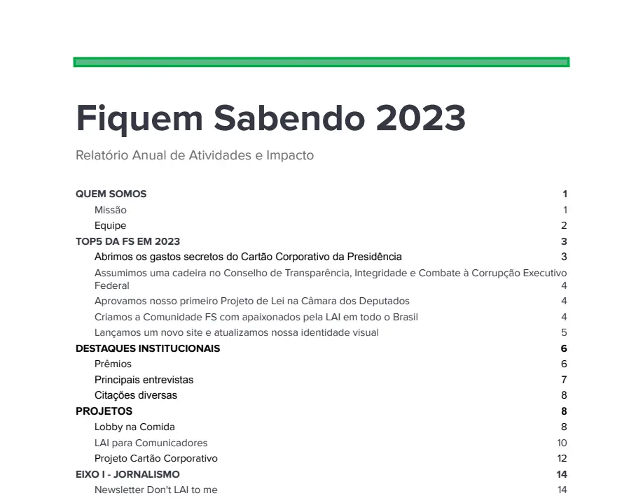 Relatórios de Atividades e Impacto 2023