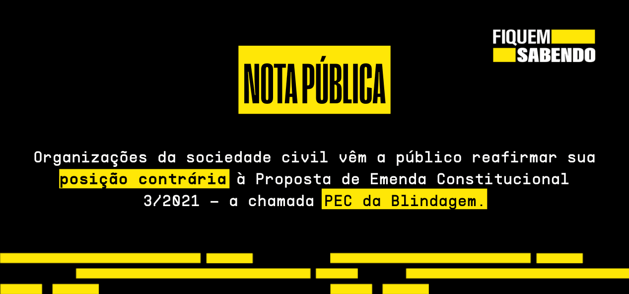 Nota: Senado precisa barrar proposta que coloca parlamentares acima da lei