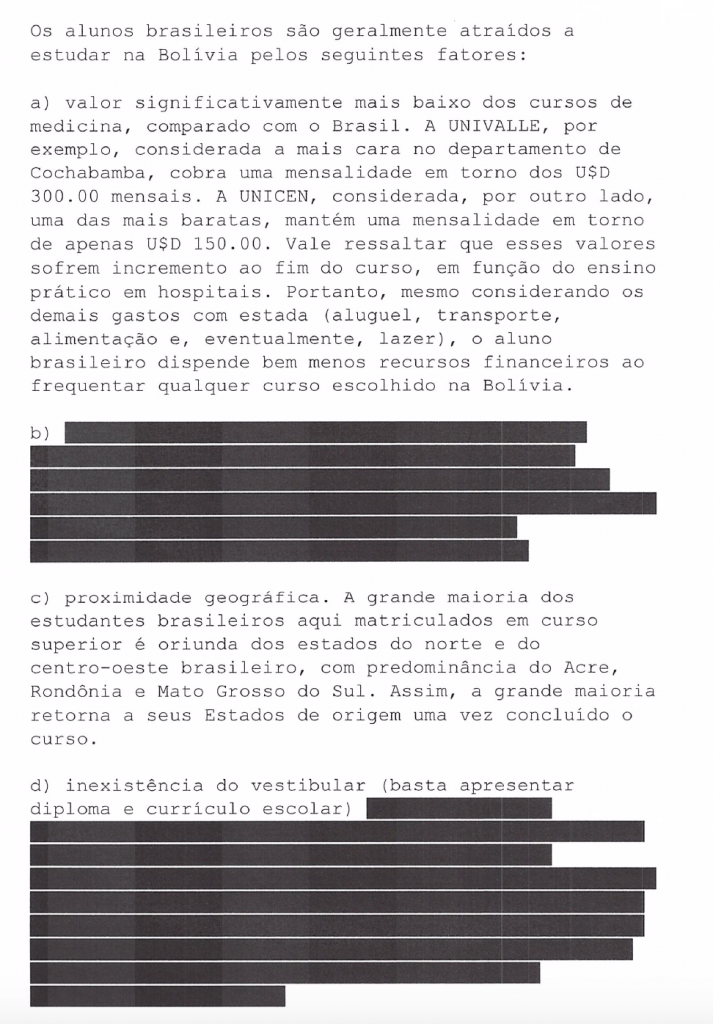 Curso medicina Bolívia Paraguai Argentina