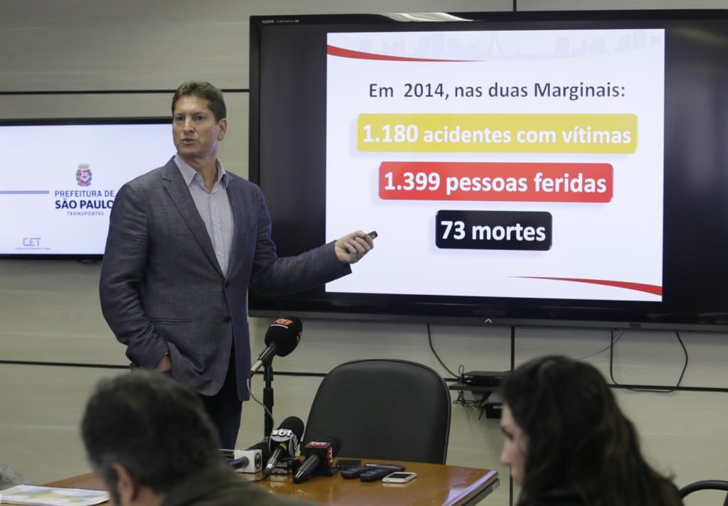 Redução das velocidades nas marginais Tietê e Pinheiros