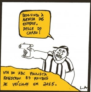 Avenida dos Estados é a campeã de roubos de carros na Grande SP
