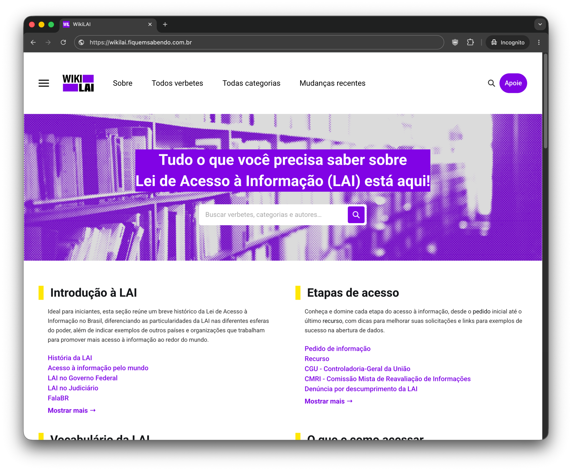 Fiquem Sabendo lança nova interface da WikiLAI